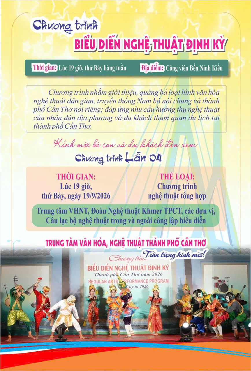 Regular Art Performance Program at Ninh Kieu quay Park