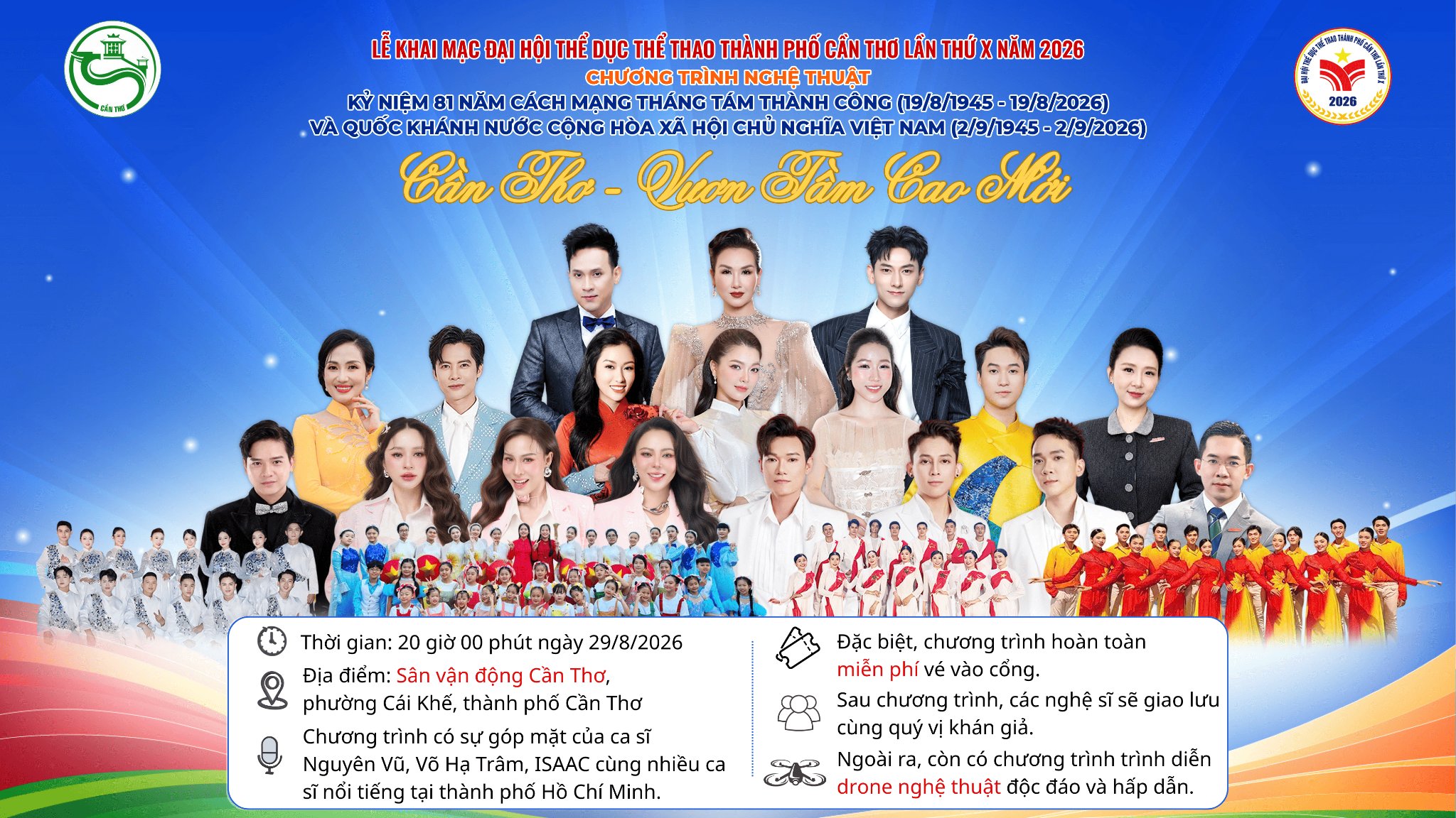 ART PROGRAM COMMEMORATING THE 81ST ANNIVERSARY OF THE AUGUST REVOLUTION (19/8/1945 - 19/8/2026) AND THE NATIONAL DAY OF THE SOCIALIST REPUBLIC OF VIETNAM (02/9/1945 - 02/9/2026)