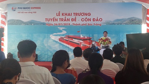 KHAI TRƯƠNG THÊM TUYẾN TÀU CAO TỐC THỨ 2 TỪ TRẦN ĐỀ ĐI CÔN ĐẢO