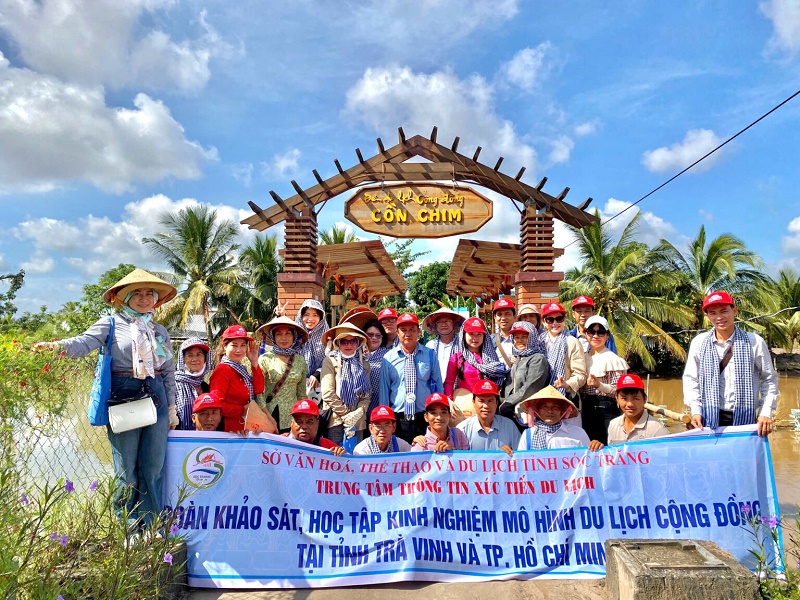 Đoàn Sóc Trăng khảo sát mô hình du lịch cộng đồng Cồn Chim tại Trà Vinh