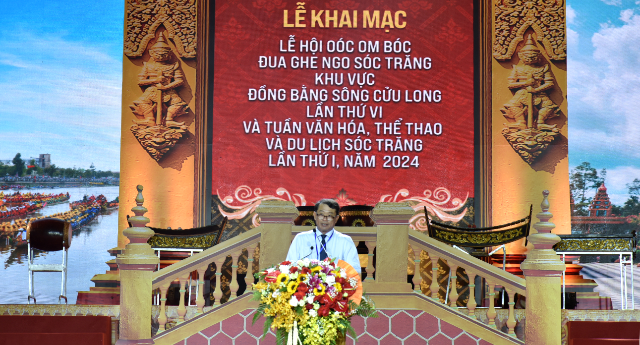 Khai mạc Lễ hội Oóc Om Bóc – Đua ghe ngo Sóc Trăng, Khu vực đồng bằng sông Cửu Long lần thứ VI và Tuần Văn hóa, Thể thao và Du lịch Sóc Trăng lần thứ I, năm 2024